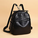 Fashionable Female Multi-use Backpack - Black