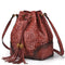 Women's Genuine Leather Travel Handbag - Red