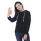 Fashionable Outdoor Sport Hoodies Women - Black