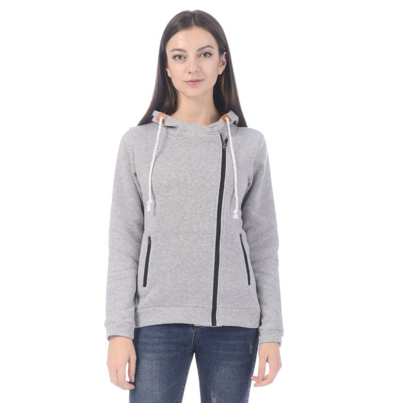 Fashionable Outdoor Sport Hoodies Women - Grey