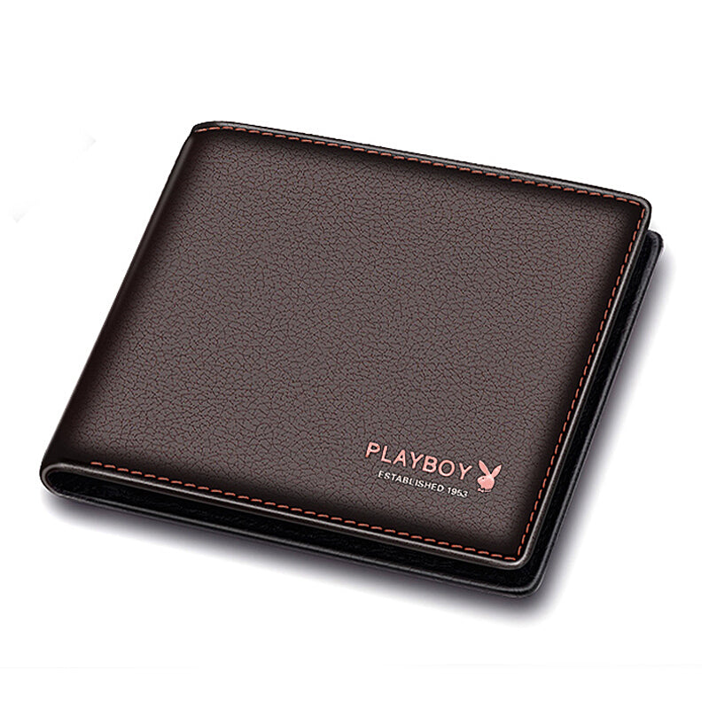 Fashionable Playboy Men Wallet - Brown