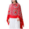 Fashionable Women Embroidery Scarf - Red