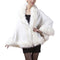 Fashionable Women Faux Fur Fluffy Coat - White