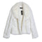 Fashionable Women Faux Fur Long Sleeve - White