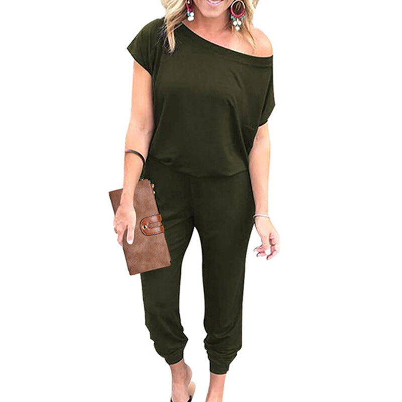 Fashionable Women's Casual Jumpsuits - Green