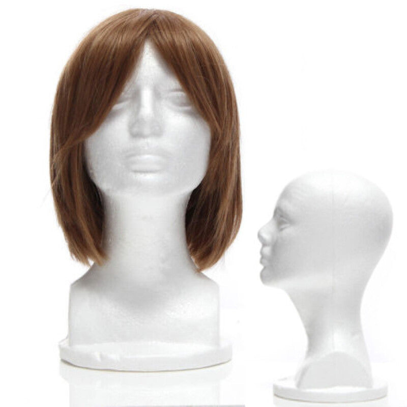 Female Styrofoam Mannequin Head - White