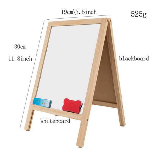 Foldable High Quality Wooden Blackboard - White