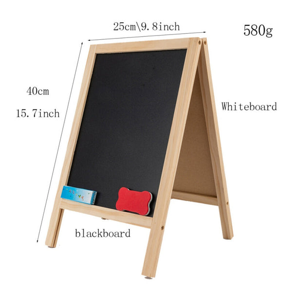 Foldable High Quality Wooden Blackboard - Black