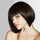 Full Lace Fashion Short Human Hair Wigs - Porcelain