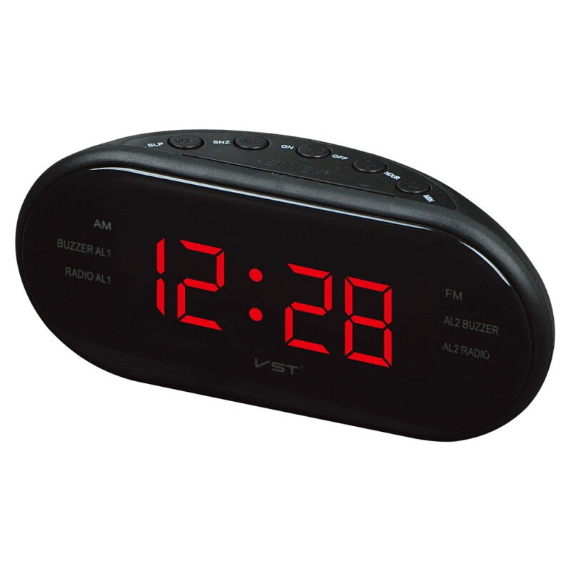 Function-25 AM/FM Premium LED Clock Radio - Red