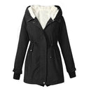 Winter Fashion Women's Fleece Parka Warm Coat Hoodie Overcoat Long Jacket