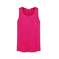 New Fashion Women Tank Top Candy Color Round Neck Sleeveless Pocket Shirt Blouse Tops Black