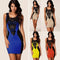 New Fashion Women Dress Floral Lace Contrast Sleeveless Bodycon Mini Casual Bandage Backless One-Piece