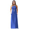 Women Dress Solid Round Neck Sleeveless Racer Back High Waist Pleated Pockets Maxi Gown Casual One-Piece