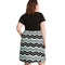 Women Plus Size Dress Stripe Print Scoop Neck Short Sleeve Casual Party Club Loose Dress Black