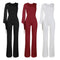 Sexy Women Jumpsuit Single Long Sleeve Solid Wide Leg Pants Slim Playsuit Rompers Red/Black/White