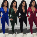 Women Two Piece Tracksuit Long Sleeve Zip Hoodie Sweatshirt Pants Sportswear Fitness Set Suits