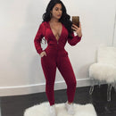 Women Two Piece Tracksuit Long Sleeve Zip Hoodie Sweatshirt Pants Sportswear Fitness Set Suits