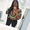 Women Printed Coat Bomber Jacket Long Sleeve Zipper Streetwear Casual Outerwear Green