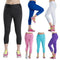 New Fashion Women Capri Leggings Slim Waist Candy Color Zipper Cuff Cropped Pants Yoga Running Tights