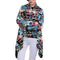 New Fashion Women Thin Cardigan Print Open Front Tassel Fringed Long Sleeve Thin Cape Coat Outerwear