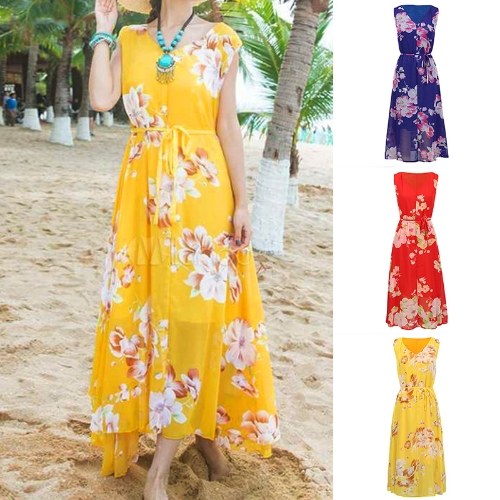 New Women Summer Maxi Chiffon Dress