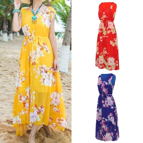 New Women Summer Maxi Chiffon Dress