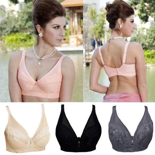 New Sexy Women Lace Bra Thin 3/4 Cup Plus Size Underwire Bralette Underwear Lingerie