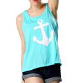 New Fashion Women Anchor Tank Top Back Bowknot Sleeveless Casual Vest Top Camisole T-Shirt