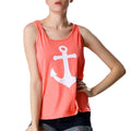 New Fashion Women Anchor Tank Top Back Bowknot Sleeveless Casual Vest Top Camisole T-Shirt