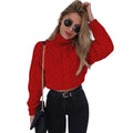 New Winter Women Knitted Sweatshirt Top