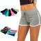 Fashion Women Sports Shorts Contrast Binding Side Split Elastic Waist Yoga Shorts