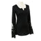 Casual Women Blouse Stitching Lace Mesh Splicing T-Shirt Long Sleeve Shirt Slim Leisure Top Black