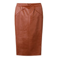 Europe Sexy Women Skirt PU Leather Solid Color Midi Pencil Skirts OL Casual Slim Clubwear