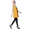 Europe Women Waistcoat Open Front Slit Hem Side Pockets Notched Collar Sleeveless Vest Gilet Outwear Yellow