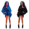 New Women Outerwear Open Front Batwing 3/4 Sleeves Street Style Loose Long Cardigan Coat Blue/Black