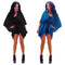 New Women Outerwear Open Front Batwing 3/4 Sleeves Street Style Loose Long Cardigan Coat Blue/Black