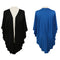 New Women Outerwear Open Front Batwing 3/4 Sleeves Street Style Loose Long Cardigan Coat Blue/Black