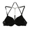 Sexy Women Bra 3/4 Cup Padded Push Up Y-Line Straps Halter Front Closure Underwire Bralette Underwear Lingerie