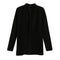 Women Open Front Striped Long Sleeve Cardigan OL Overcoat Blazer Jacket Coat Black/Rose/Yellow