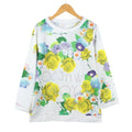 Casual Women T-Shirt Floral Printed O-Neck Three Quarter Sleeve Blouse Tee Tops Sport Pullover Sweatshirt