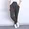 Casual Women Harem Pants with Plaid Tartan Elastic Waist Pockets Pants