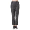 Casual Women Harem Pants with Plaid Tartan Elastic Waist Pockets Pants