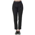 Casual Solid Press Stud Closure Slant Pocket Women's Straight Pants