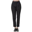 Casual Solid Press Stud Closure Slant Pocket Women's Straight Pants