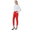 Casual Solid Press Stud Closure Slant Pocket Women's Straight Pants