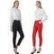 Casual Solid Press Stud Closure Slant Pocket Women's Straight Pants