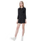 Casual Women V Neck Long Sleeve Lace Up Slim Party Skater Mini Dress