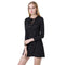 Casual Women V Neck Long Sleeve Lace Up Slim Party Skater Mini Dress