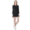 Casual Women V Neck Long Sleeve Lace Up Slim Party Skater Mini Dress